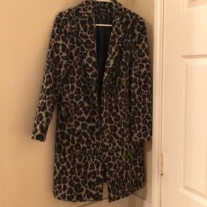 Topshop Jackets & Coats - Top shop wool blended Leopard coat Topshop Jackets & Coats - Top shop wool blended Leopard coat